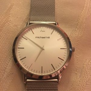 Micheal Hill Ladies Mesh Watch in Stainless Steel